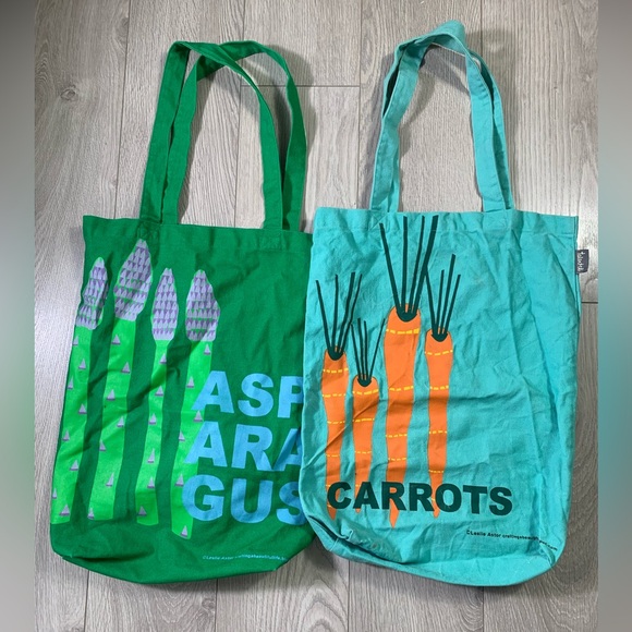 Handbags - Canvas 100% Cotton Grocery Farmer’s Market Shopping Book Totes